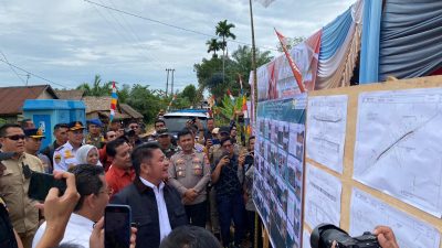 Polsek Pulau Rimau Laksanakan Pengamanan Kunker Gubernur dan Bupati di Peresmian Duplikat Jembatan Tanah Kering