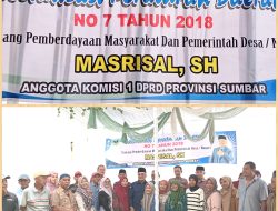 Masrisal Dorong Sinergi Desa dan Masyarakat: Sosialisasi Perda No.7 Tahun 2018 di Koto Tangah Jadi Ajang Pemberdayaan Nyata