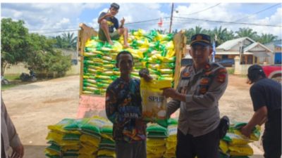 Polres Banyuasin Sukses Gelar Gerakan Pangan Murah, 10 Ton Beras Ludes Terjual
