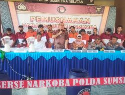 Gaungkan Perang Terhadap Narkoba, Polda Sumsel Musnahkan 1,7 Kilogram Sabu dan 6.404 Butir Ekstasi