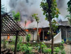 Rumah Warga Purwodadi Tepus Ludes Terbakar, Diduga Akibat Lilin Nasi Sajen