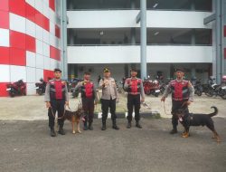 Unit K9 Polda Sumsel Pastikan Keamanan Laga Sriwijaya FC vs Sumsel United di Jakabaring