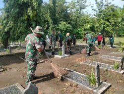 Jelang Peringatan Hari Pahlawan Ke-80 Tahun 2025, Kodim 0735/Surakarta Gelar Kerja Bakti di TMP Kusuma Bakti Juruq