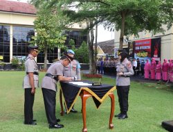 Kapolres Gunungkidul Pimpin Serah Terima Jabatan PJU dan Kapolsek.