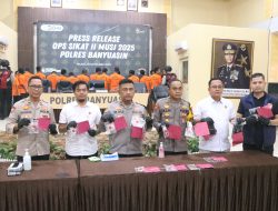 Polres Banyuasin gelar Press release dalam Ops Sikat II Musi 2025