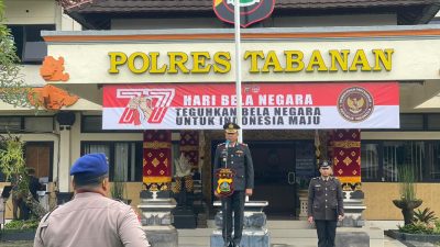 Polres Tabanan Gelar Upacara Hari Bela Negara ke-77, Teguhkan Komitmen Jaga Keutuhan NKRI