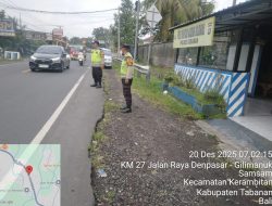 Polsek Kerambitan antisipasi Kemacetan jelang perayaan Natal dan Tahun Baru