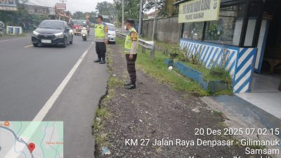 Polsek Kerambitan antisipasi Kemacetan jelang perayaan Natal dan Tahun Baru