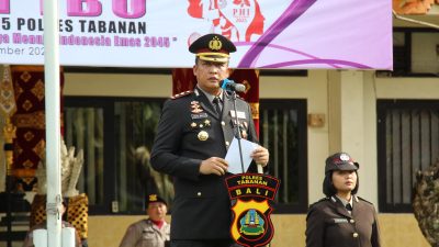 Polres Tabanan Gelar Upacara Bendera Peringatan Hari Ibu ke-97, Teguhkan Peran Strategis Perempuan bagi Bangsa
