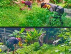 Bhabinkamtibmas Polsek Rambutan Edukasi Warga Desa Suka Pindah Antisipasi Bencana Hidrometeorologi