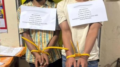 Simpan dan Titip Sabu, Dua Pria Asal Tanah Datar Dibekuk Satresnarkoba
