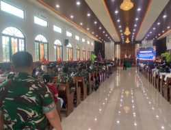 Perayaan Natal Bersama Keluarga Besar Korem 022/PT,Satdisjan Dan Kodim 0207/SML cukup meriah.