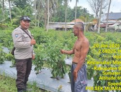 Polsek Muara Telang Gelar Sambang dan Himbauan Kamtibmas di Desa Telang Jaya.