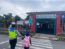 Sat Lantas Polres Rejang Lebong Laksanakan Ngatur Pagi di Titik Rawan Lalu Lintas