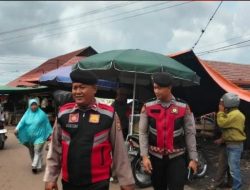 Patroli Jalan Kaki Polres Banyuasin, Wujud Kehadiran dan Pencegahan 3C di Pasar Pangkalan Balai
