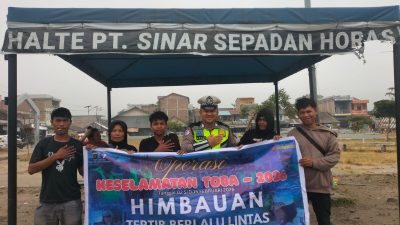 Sat Lantas Polres Simalungun Intensifkan Penyuluhan Tertib Lalu Lintas di Saribu Dolok dalam Ops Keselamatan Toba 2026