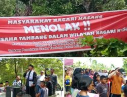 Masyarakat Nagari Kasang Gelar Demo, Tolak Aktivitas Pertambangan