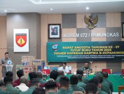 Korem 072/Pamungkas Gelar RAT Primkop Kartika B-01 Pamungkas ke-57 Tutup Buku Tahun 2025