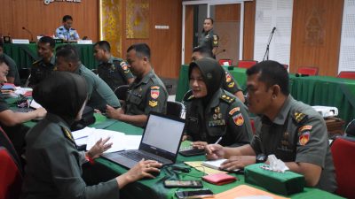 Korem 072/Pamungkas Terima Kunjungan Tim Audit Itjen TNI Periode I TA 2026