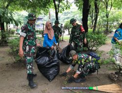 Dukung Gerakan Indonesia Asri, Kodim 0735/Surakarta & Masyarakat Gelar Karya Bakti Serentak Bersihkan Lingkungan