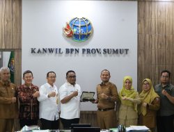 Kunjungan PemkoTanjungbalai Kordinasi Penerbitan Sertifikat Pulau di Wilayah Kota Tanjungbalai dengan Kanwil BPN Provsu