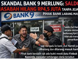 SKANDAL BANK 9 MERLUNG: SALDO NASABAH RAIB RP4,5 JUTA, MENGADU MALAH DIHALANGI MASUK KANTOR