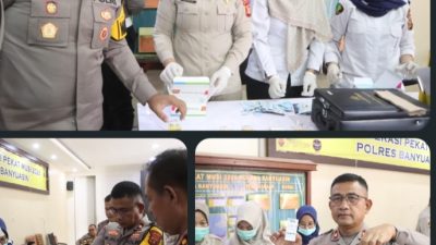 Komitmen Bersih Narkoba, Kapolres Banyuasin dan Jajaran Pimpinan Jalani Tes Urine