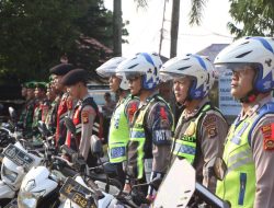 Jamin Keamanan Mudik Lebaran 2026, Polres Banyuasin Gelar Apel Pasukan Operasi Ketupat Musi