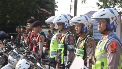 Jamin Keamanan Mudik Lebaran 2026, Polres Banyuasin Gelar Apel Pasukan Operasi Ketupat Musi