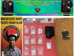 Terbesar dalam Periode Ini, Polres Pagar Alam Gagalkan Pengiriman Hampir 1 Kg Narkotika ke Muba