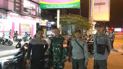 Jaga Kondusifitas Wilayah Jelang Lebaran, Piket Koramil 02/Banjarsari Bersama Linmas Laksanakan Patroli bersama