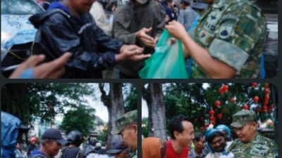 Kodim 0735 Surakarta Bersama Alumni SMAN 7 Bagikan 1.000 Takjil Untuk Berbuka Puasa