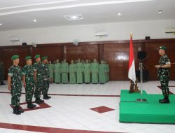 Korem 072/Pamungkas Gelar Upacara Korps Rapot Kenaikan Pangkat Prajurit dan PNS