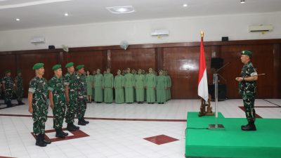 Korem 072/Pamungkas Gelar Upacara Korps Rapot Kenaikan Pangkat Prajurit dan PNS