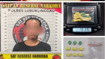 Kurir Ekstasi COD Asal Riau Dibekuk di Lubuk Linggau, Tabrak Kendaraan Polisi Saat Berusaha Kabur