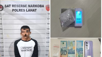 Panik Digerebek, Sopir Di Lahat Buang Sabu ke Kloset,Barang Bukti Tetap Diamankan