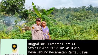 Bhabinkamtibmas Rantau Bayur Gerakkan Masyarakat Dukung Program Swasembada Pangan Nasional