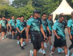 Jaga Stamina Tetap Prima, Prajurit Kodim Solo Laksanakan Lari Pagi Bersama