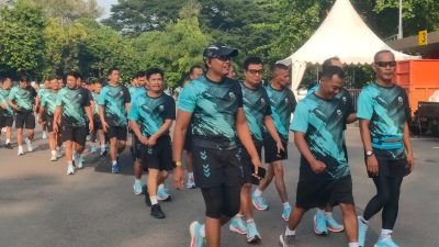 Jaga Stamina Tetap Prima, Prajurit Kodim Solo Laksanakan Lari Pagi Bersama