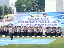 Implementasi Semangat Berbuat Baik, Polda Sumsel Perkuat Nasionalisme Melalui Upacara Hari Kesadaran Nasional