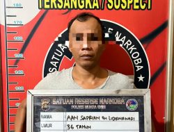 Tertangkap Sedang Menunggu Pembeli Sabu di Jalan Arah Kantor Kades, Pengedar di Lubai Muara Enim Dibekuk Polisi