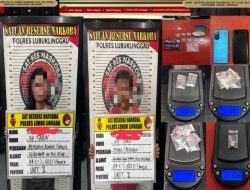 Sikat Peredaran Narkoba, Satresnarkoba Polres Lubuk Linggau Amankan Dua Tersangka dan Barang Bukti
