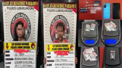 Sikat Peredaran Narkoba, Satresnarkoba Polres Lubuk Linggau Amankan Dua Tersangka dan Barang Bukti