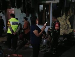Wujudkan Wilayah Aman & Kondusif, Piket Koramil 04/Jebres Laksanakan Patroli Malam Bersama Bhabinkamtibmas & Linmas