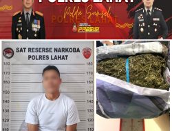 Tindak Tegas Peredaran Narkoba, Satresnarkoba Polres Lahat Tangkap Kurir Ganja di Angkot