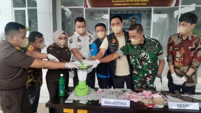 Transparansi Penegakan Hukum, Polres Musi Rawas Musnahkan Sabu, Ekstasi, hingga Senpi Rakitan