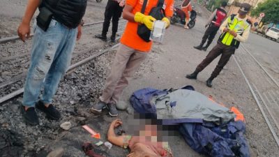 Tragis, Seorang IRT Meninggal Dunia Tertabrak Kereta Api Babaranjang di Prabumulih