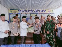 Bupati Khairunas Tinjau Pos Pam Lebaran, Pastikan Keamanan dan Kenyamanan Warga di Padang Aro