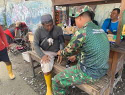 Jaga Kondisi Satgas Tetap Prima, Tim Kesehatan TMMD Sengkuyung Kodim 0735/Surakarta Layani Pemeriksaan & Pelayanan Kesehatan