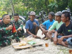 Keakraban Dansatgas TMMD dengan Masyarakat